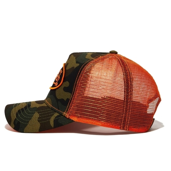 Von Dutch Camo and Orange Trucker Hat - Picture 3 of 4